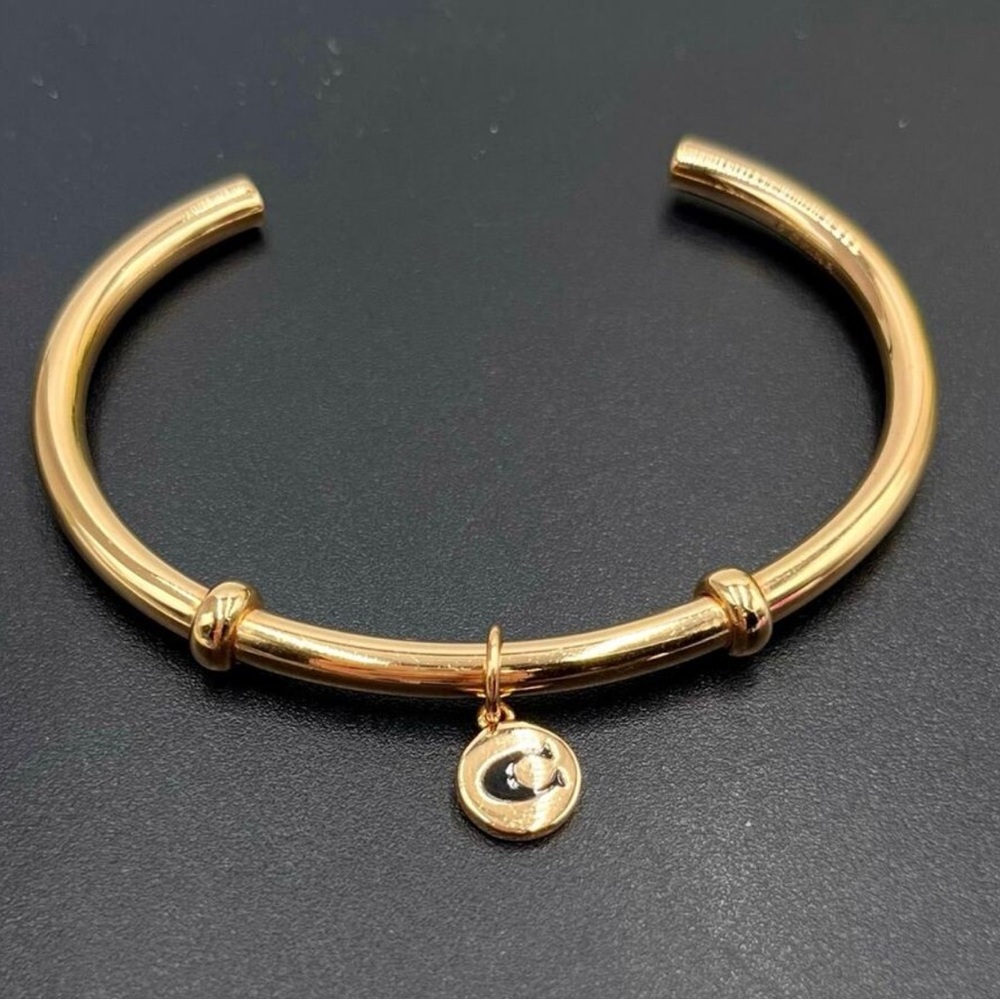 Coach Gold-Tone Bracelet with C Charm